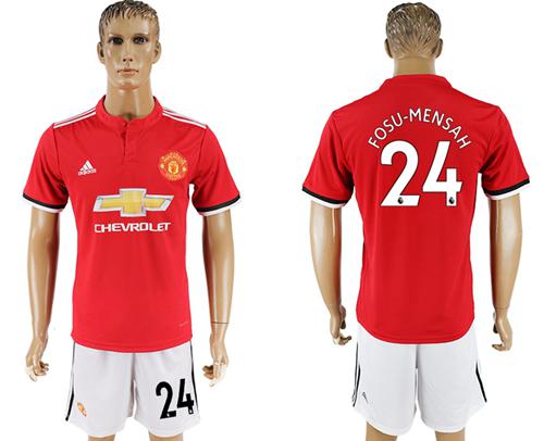Manchester United #24 Fosu-Mensah Red Home Soccer Club Jersey - Click Image to Close